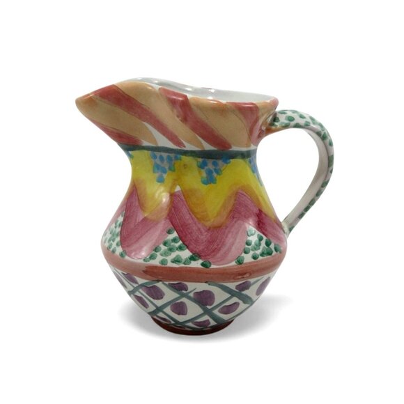 MACKENZIE-CHILDS Creamer Pitcher Ceramic Keukenhof 1997 Vintage 5" - Picture 7 of 11